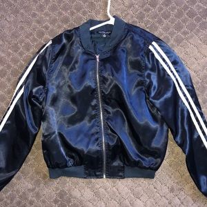 Fashion nova satin bomber jacket